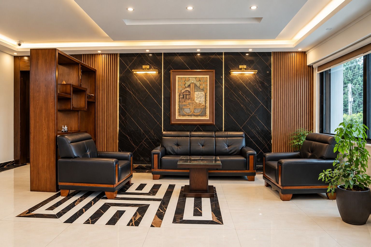 The reception of the firm's head office in Amman.